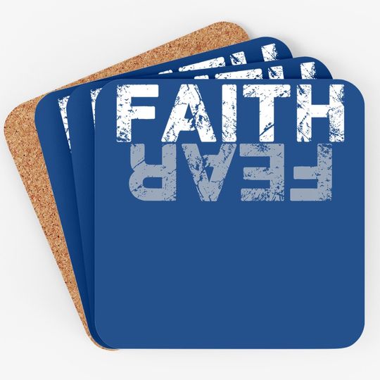 Faith Over Fear Premium Coaster