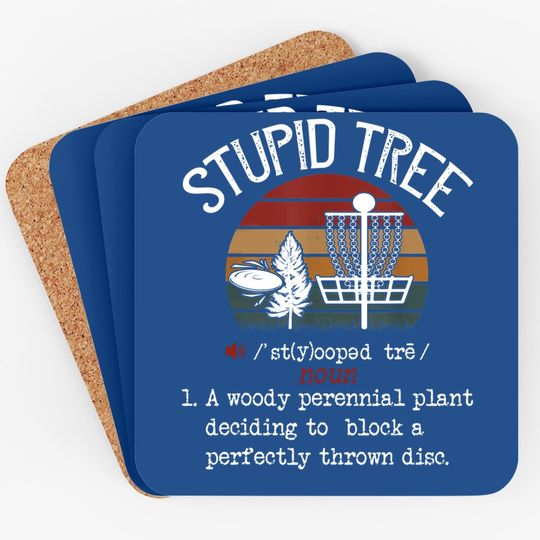 Stupid Tree Disc Golf Vintage Coaster