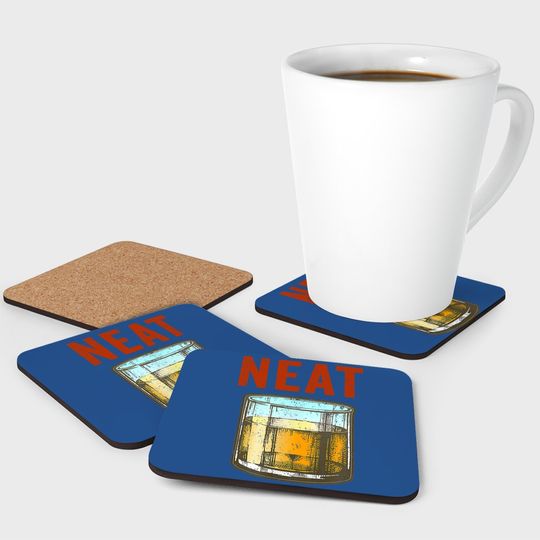 Whiskey Neat Old Fashioned Scotch And Bourbon Drinkers Coaster