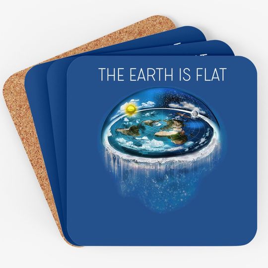 Flat Earth Coaster,earth Is Flat,firmament, Sheol, Nasa Conspiracy, New World Fe1 Black