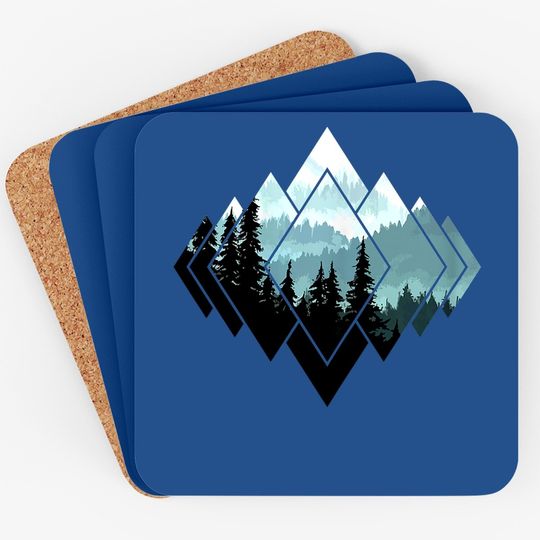 Forest Nature Mountains Trekking Hiking Camping Outdoor Gift Coaster