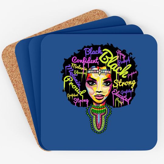Strong African Queen Coaster For - Proud Black History Coaster