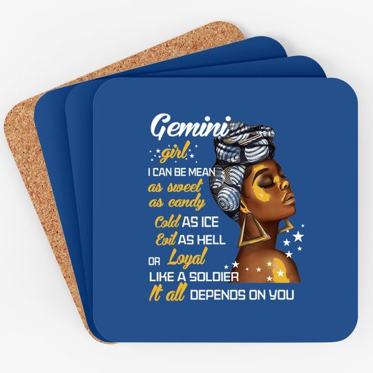 Birthday Gift Gemini Girl May Or June Coaster