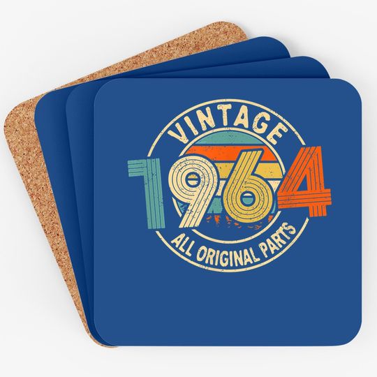 Vintage 1964 - 57 Years Old Gift - 57th Birthday Coaster