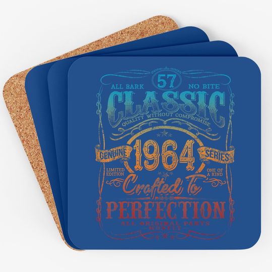 Vintage 1964 Limited Edition Gift 57 Years Old 57th Birthday Coaster