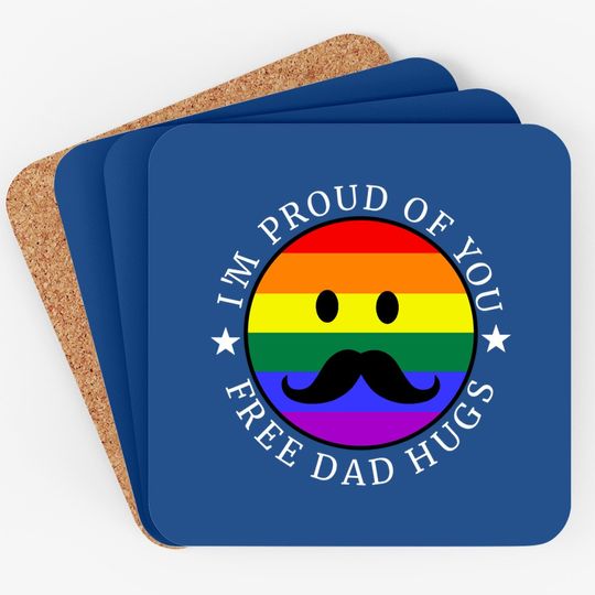 Free Dad Hugs Lgbt Gay Pride Coaster