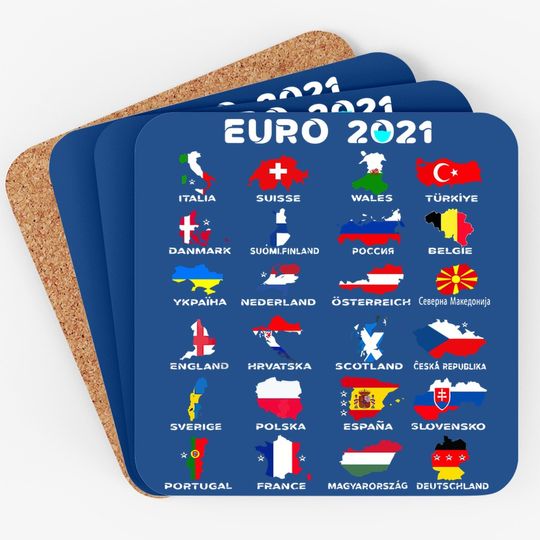 Euro 2021 Coaster All Countries Participating In Euro