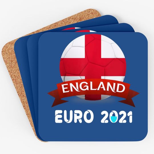 Euro 2021 Coaster England Flags Soccer