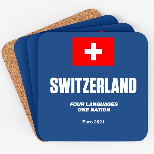 Euro 2021 Coaster Switzerland Football Team Double Sided