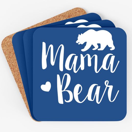 Zilin Mama Bear Coaster Short Sleeve Lettering Graphic Cute Coaster Summer Tops