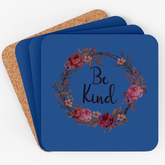 Be Kind Coaster Summer Letter Print Short Sleeve Loose Tops Inspirational Graphic Coaster