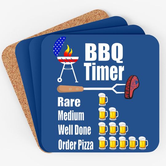 Funny Bbq Timer - Barbecue Grill Grilling Gift Coaster