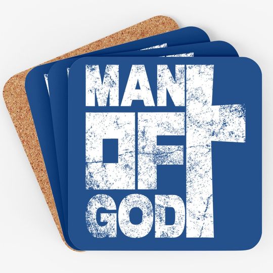 Man Of God Religious Graphic Christian Vintage Coaster