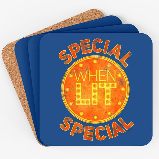 Special When Lit - Funny Retro Pinball Gift Coaster