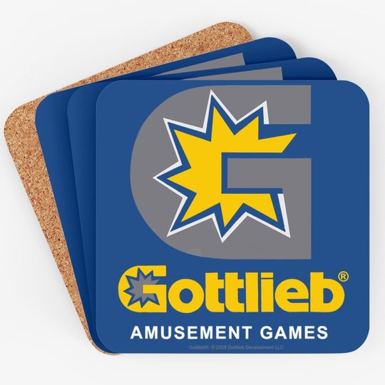 Gottlieb Pinball Amusement Games Logo Pinball Coaster