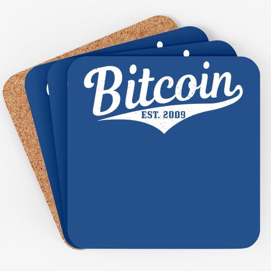 Bitcoin Est. 2009 Btc Crypto Currency Trader Investor Gift Coaster