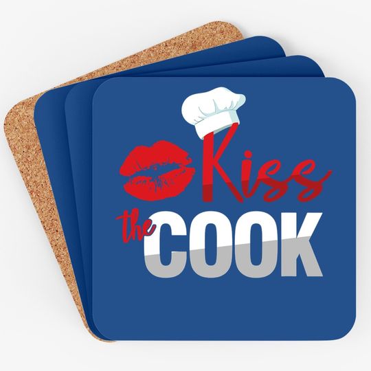 Funny Kiss The Culinary Chef Cook Baker Coaster Coaster