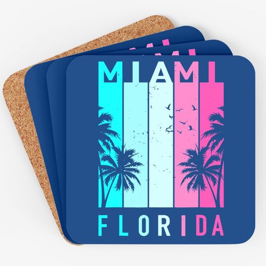 Coaster Retro Miami Florida Beach