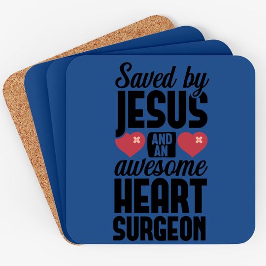 Open Heart Surgery Survivor Jesus Bypass Recovery Gift Coaster