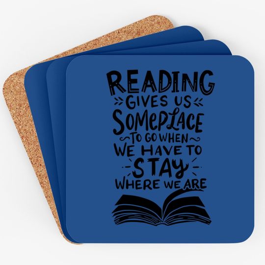 Reading Reader Book Lover Literature Library Month Gift Coaster