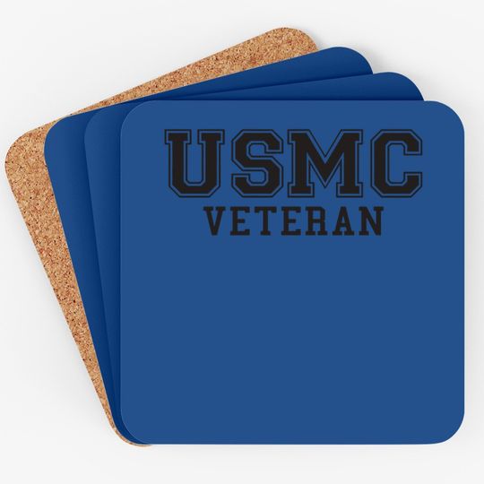 Usmc Veteran Athletic Logo Marines Short Sleeve Coaster