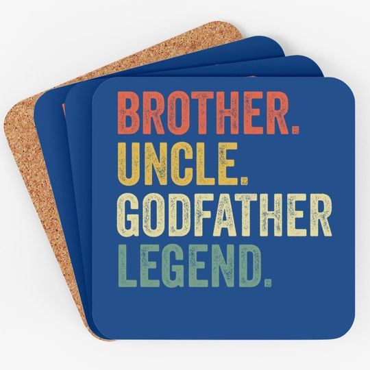 Uncle Godfather Coaster Christmas Gifts From Godchild Funny Coaster