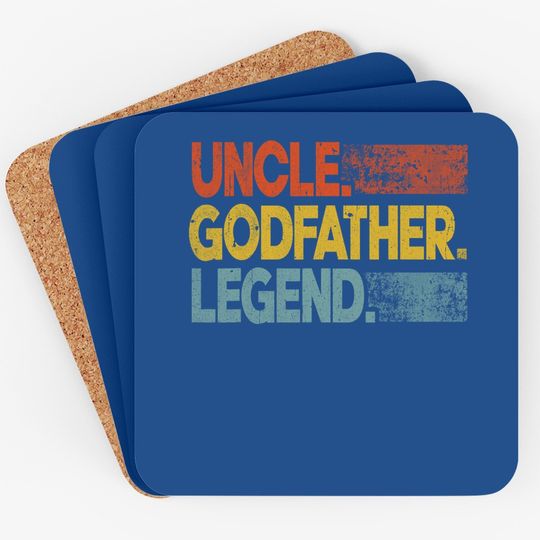 Retro Uncle Godfather Legend Funny Uncle Coaster Father's Day Coaster