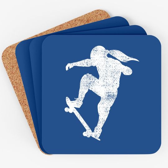 Skater Girl Skateboard Gift Skateboarder Coaster