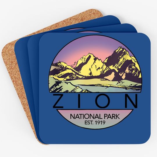 Retro Vintage Zion Coaster National Parks Coaster Coaster
