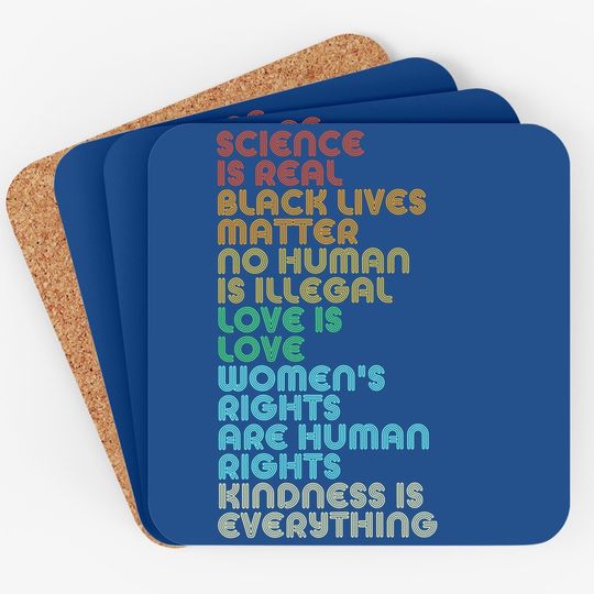 Vintage Science Is Real Black Lives Matter Coaster