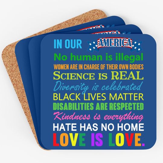 Science Is Real Black Lives Matter Coaster Gay Pride Kindness Coaster