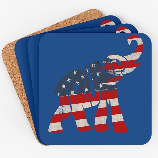 President Trump 2020 Republican Elephant Trump Supporter Coaster