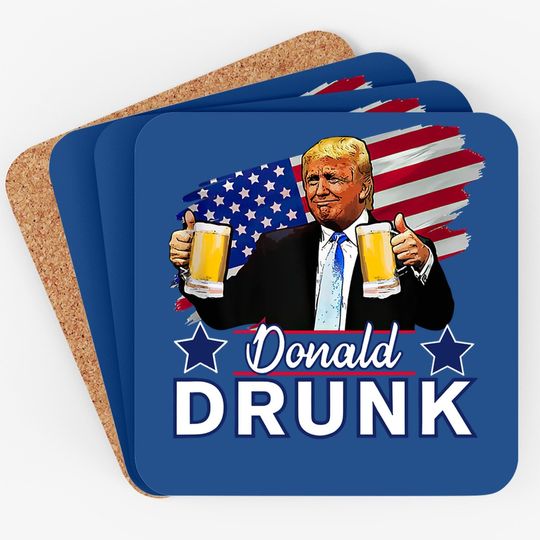 Trump 4th Of July Funny Drinking Presidents - Donald Drunk Coaster