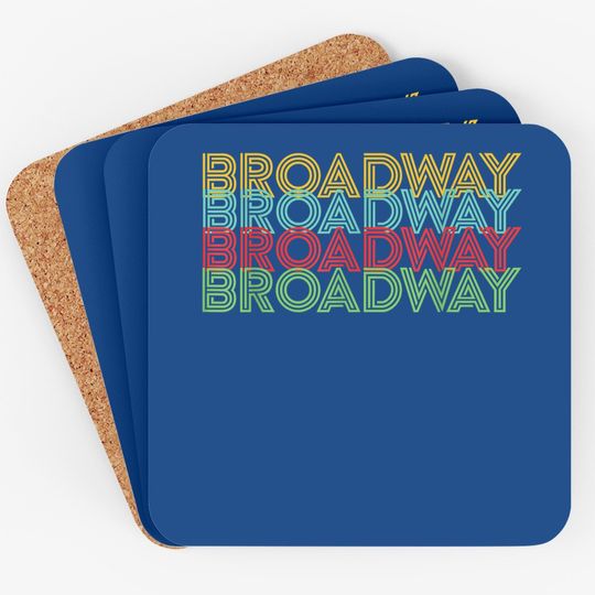 Retro Broadway Theatre Graphic Vintage Coaster