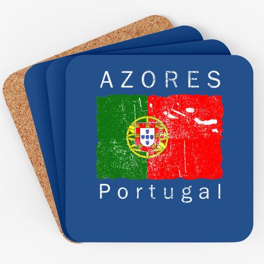 Azores Islands Portuguese Flag Coaster I Love Portugal Coaster