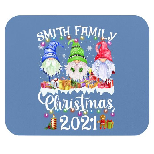 Personalised Family Gnomes Christmas Matching Mouse Pads