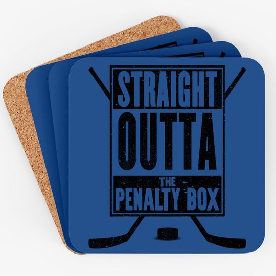 Straight Outta The Penalty Box Coaster Funny Ice Hockey Coaster