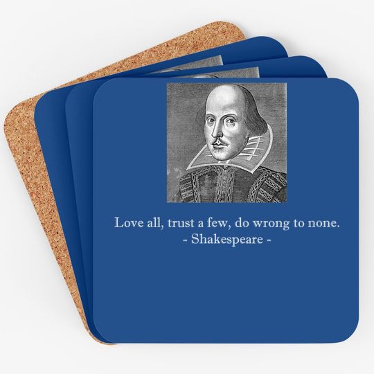 Shakespeare Quote Love All Coaster