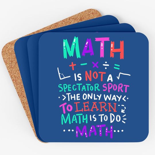 Math Teacher Mathematical Symbol Coaster
