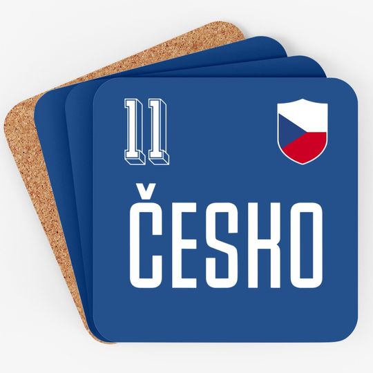 Retro Czech Republic Soccer Jersey Czechia Císlo 11 Coaster