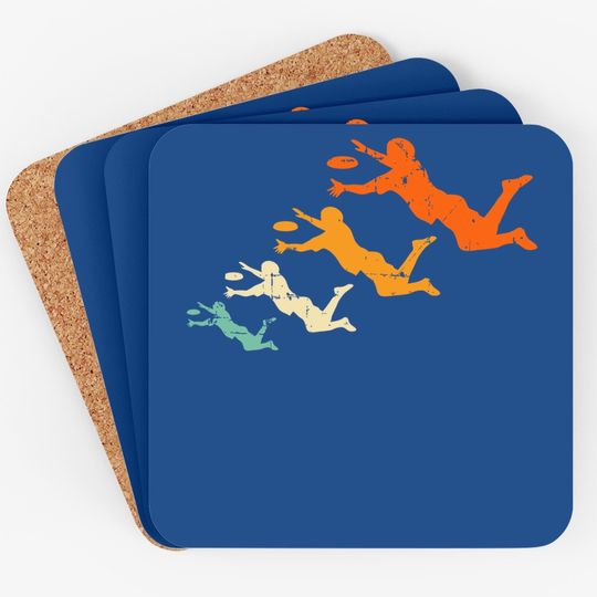 Retro Ultimate Frisbee Player Vintage Disc Ultimate Frisbee Coaster