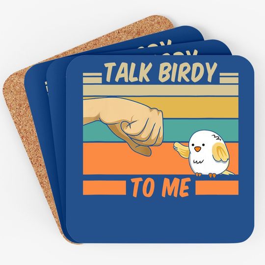 Talk Birdy To Me Vintage Coaster