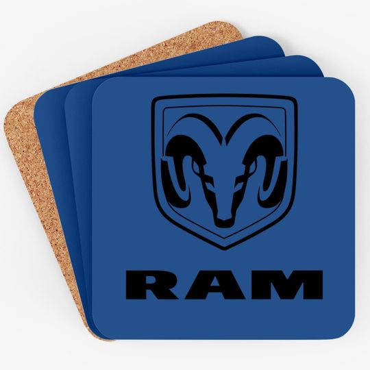 Ram Trucks Black Logo Coaster