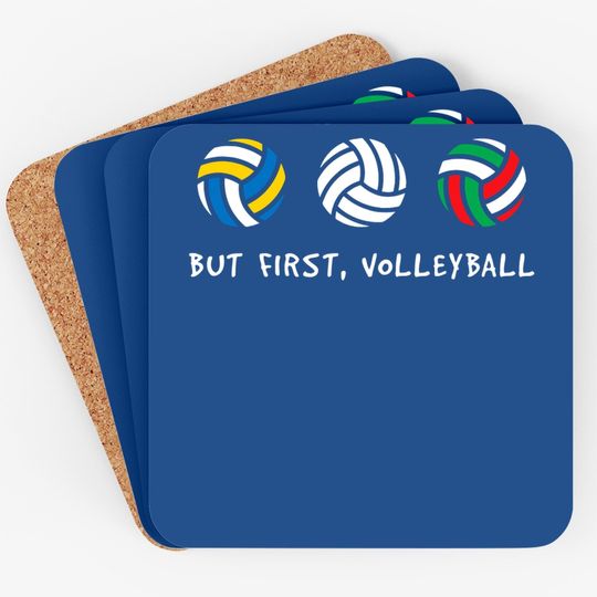 First Volleyball Beach Volleyball Ballsport Lover Coaster
