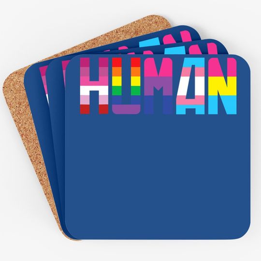 Human Lgbt Flag Gay Pride Month Rainbow Coaster