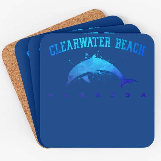 Clearwater Beach Florida Dolphin Lover Scuba Diving Vacation Coaster