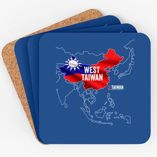 West Taiwan China Map Coaster