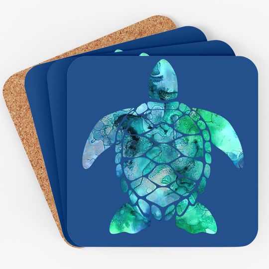 Save The Turtles Sea Turtle Gifts Ocean Animals Sea Turtle Coaster