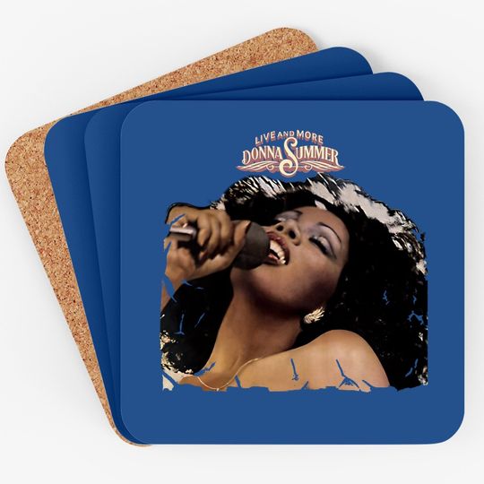 Donna Summer Live And More Casual Music Theme Classic Short Sleeve Coaster