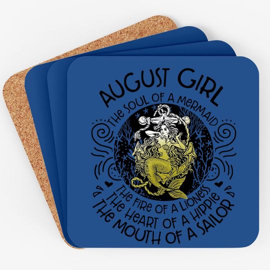 August Girl The Soul Of A Mermaid Coaster